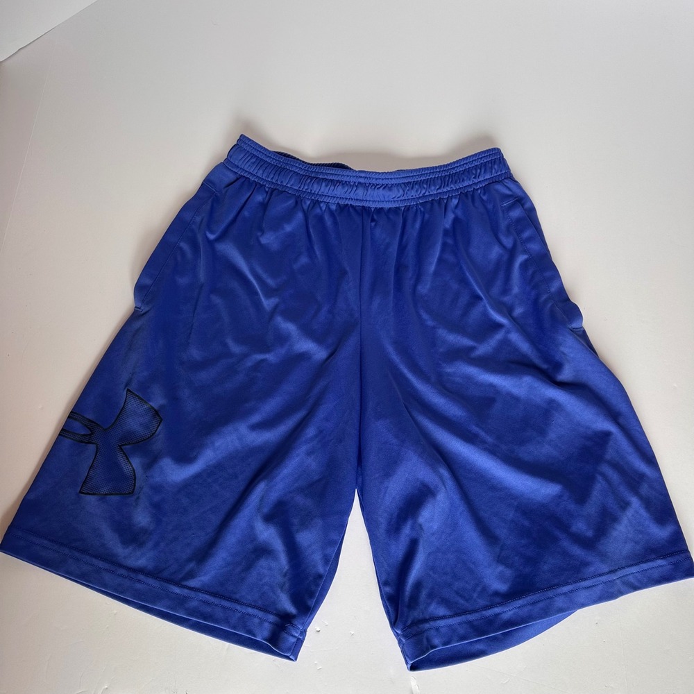 Under‎ Armour HeatGear Shorts Mens SM Blue Loose Fit Athletic Gym